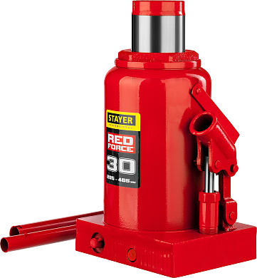 Гидравлический бутылочный домкрат STAYER RED FORCE, 30т, 285-465 мм