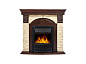 Портал Firelight Torre Classic камень слоновая кость, шпон темный дуб
