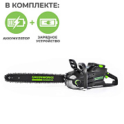 Цепная пила аккумуляторная Greenworks GC82CS25 82V 46 см бесщеточная с 1хАКБ 5 А.ч. и ЗУ 2007507UB