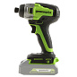 Винтоверт ударный акк. Greenworks GD24ID3, 24V, б/щет, 300Нм, 3 режима,1x4Ач,ЗУ,кор 3802807CUB