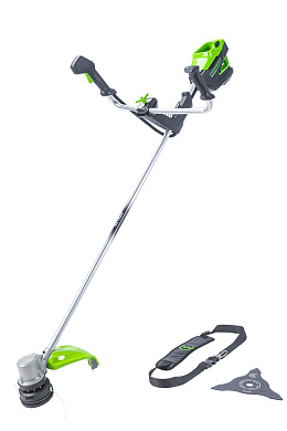 Триммер Greenworks 82V (45 см) бесщеточный аккумуляторный с 5 Ач АКБ и ЗУ,