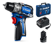 Дрель-шуруповерт, BRUSHLESS ЗУБР КОМПАКТ #2, 12 В, 45 Н·м, 1 АКБ тип Т7 (2 А·ч)