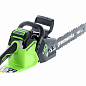 Цепная пила аккумуляторная Greenworks GD40CS18, 40V, 40 см, бесщет,  до 1,8 КВт, с 1хАКБ 5Ач и ЗУ