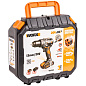 Дрель-шуруповерт ударная аккумуляторная WORX WX352.1, 60Нм, 20В, бесщеточная, 4Ач x2, ЗУ 2А, кейс
