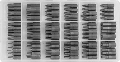 Набор вставок-бит 1/4"DR, 18 видов по 10 штук Jonnesway