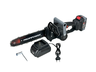Аккумуляторная бесщеточная цепная пила ProfiPower MKDUC-18V (18В, Li-ion-1шт, 4.0Ач, 12", З/У, в кор
