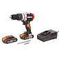Дрель-шуруповерт ударная аккумуляторная WORX WX354, 20В, 60 Нм, бесщеточная, 2,0 Ач x2, кейс