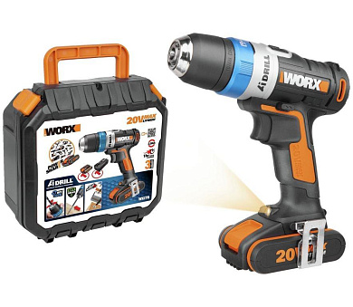 Дрель-шуруповерт аккумуляторная WORX AiDrill WX178, 20В, 2Ач x1, кейс
