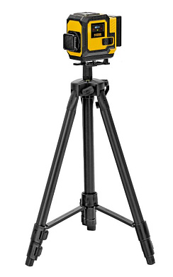 Лазерный уровень мультипризменный DLV-360-3T, 30 м, зеленый луч, Li-Ion 2,4 Aч, штатив  Denzel