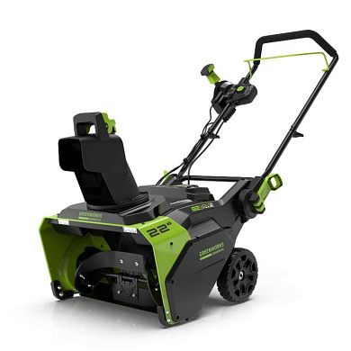 Снегоуборщик аккумуляторный Greenworks Арт. 2602507, 82V, 56 см, бесщеточный, без АКБ и ЗУ