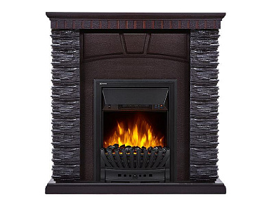 Портал Firelight Porto Classic камень черный, шпон венге