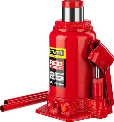 Домкрат гидравлический бутылочный STAYER RED FORCE 25т 240-375мм