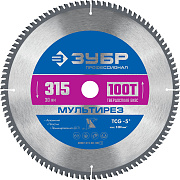 Диск пильный по алюминию ЗУБР Мультирез 315 x 30мм 100Т