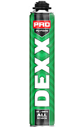 Монтажная пена DEXX PRO 750мл пистолетная, всесезонная, выход до 35л