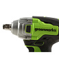 Гайковерт ударный акк. Greenworks GD24IW400, 24V,б/щет,1/2'', 400Нм,1х5Ач,ЗУ,кор (3802907CUG)