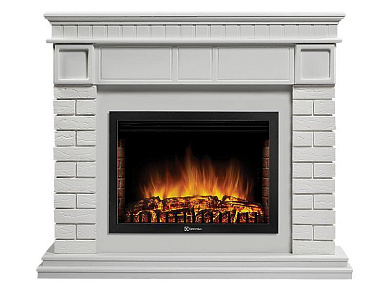 Портал Firelight Bricks 25 камень белый, белая эмаль