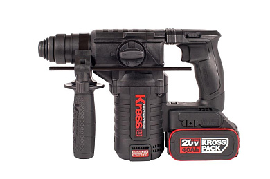 Перфоратор аккумуляторный б/щ KRESS KU388, 20В, 2*4,0 А/ч, кейс