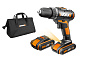 Дрель-шуруповерт аккумуляторная Worx WX101, 30Нм, 20В, АКБ x2 1,5А*ч, ЗУ 0,4А, сумка, коробка