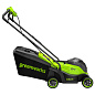 Газонокосилка аккумуляторная Greenworks GD24LM331,  24V, 33 см, бесщеточная, c 1хАКБ 4Ач (2520607UB)