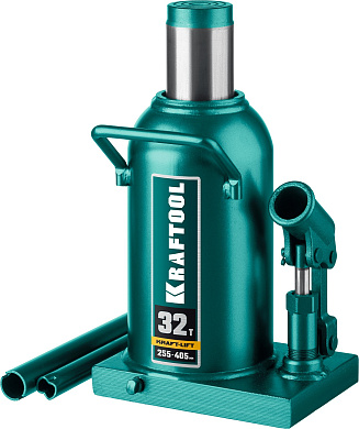 Домкрат бутылочный гидравлический, KRAFT BODY KRAFTOOL KRAFT-LIFT 32т, 255-405мм