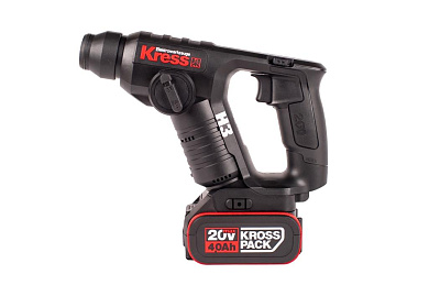Перфоратор аккумуляторный KRESS H3, KU381, 20В, 2*2,0 А/ч, кейс