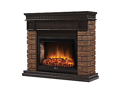 Портал Firelight Bricks Wood 30 камень темный, шпон венге