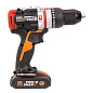 Дрель-шуруповерт ударная аккумуляторная WORX WX354, 20В, 60 Нм, бесщеточная, 2,0 Ач x2, кейс